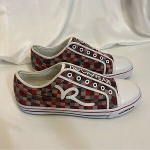 ROCAWEAR Sneakers Women's Size 9 Rubber Sole White, Red, & Green Shoes